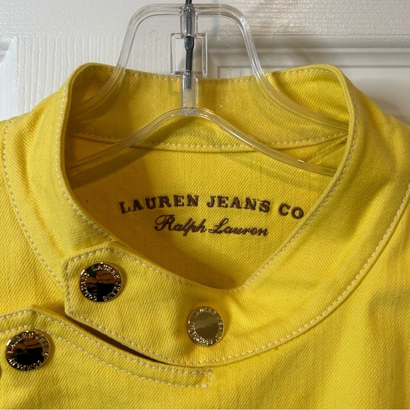 LAUREN JEANS COMPANY BRIGHT YELLOW JEAN JACKET - Picture 2 of 12